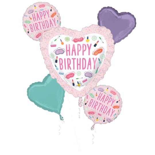 Spa Party 5 Piece Foil Balloon Bouquet By Anagram | Michaels